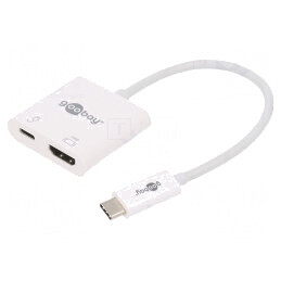 Adaptor HDMI 2.0 USB 3.0 0.15m Alb 60W | Electronic-mag.ro | Componente Electronice