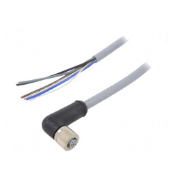 Cablu M12 5 PIN 1.5m unghi 63VAC 12A