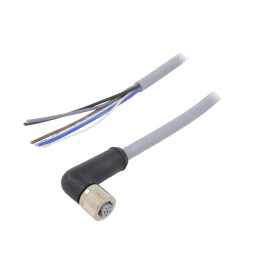 Cablu M12 5 PIN 1.5m unghi 63VAC 12A | Electronic-mag.ro | Componente Electronice