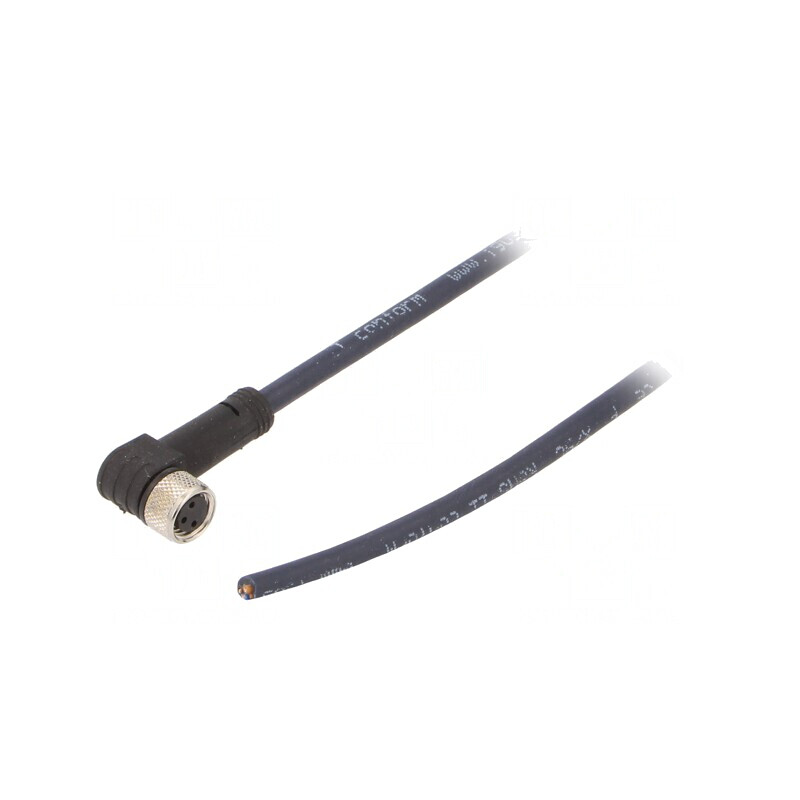 Cablu de conectare M8 3 PIN unghi 10m 60VAC 4A IP69K | Electronic-mag.ro | Componente Electronice