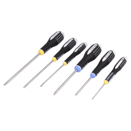 Set Șurubelnițe Pozidriv și Plate 6 Bucăți BE-9882I | Electronic-mag.ro | Componente Electronice