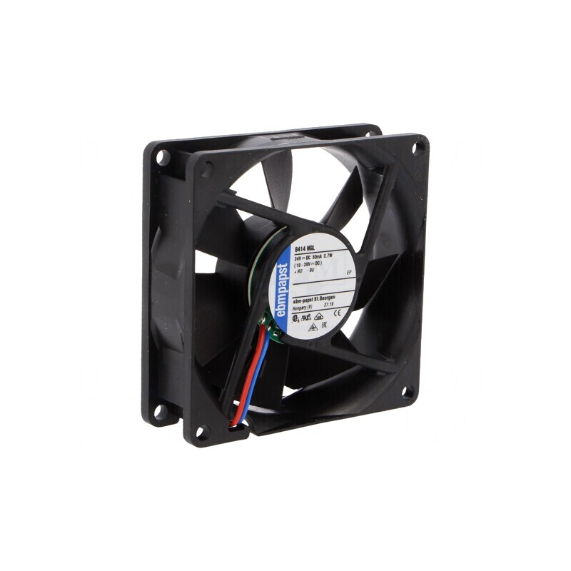 Ventilator DC axial 24V 80x80x25mm 33m3/h 12dBA | Electronic-mag.ro | Componente Electronice