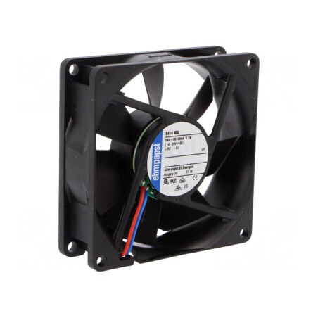 Ventilator DC axial 24V 80x80x25mm 33m3/h 12dBA | Electronic-mag.ro | Componente Electronice