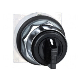 Comutator Rotativ 30mm 3 Poziții Negru