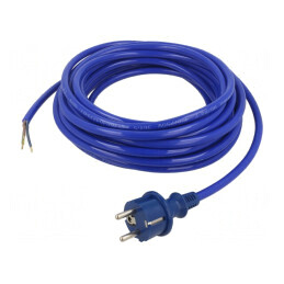Cablu Electric CEE 7/7 Albastru 10m 3x1.5mm2 | Electronic-mag.ro | Componente Electronice