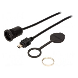 Cablu-adaptor USB B mini soclu la USB B mini mufă 2.0 | Electronic-mag.ro | Componente Electronice