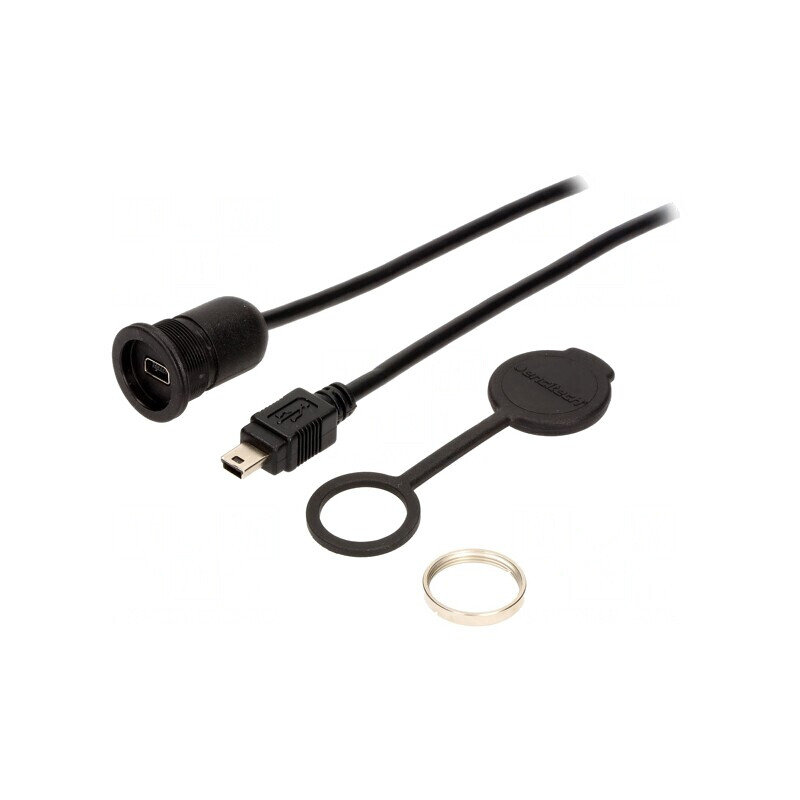 Cablu-adaptor USB B mini soclu la USB B mini mufă 2.0 | Electronic-mag.ro | Componente Electronice