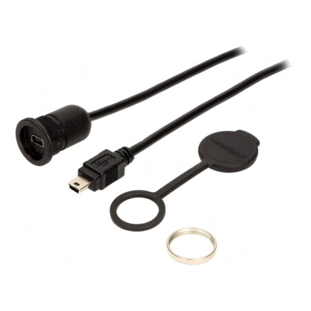 Cablu-adaptor USB B mini soclu la USB B mini mufă 2.0 | Electronic-mag.ro | Componente Electronice