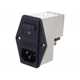 Conector Alimentare AC Soclu Tată 2A 250VAC IEC 60320 | Electronic-mag.ro | Componente Electronice