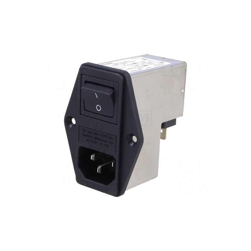 Conector Alimentare AC Soclu Tată 2A 250VAC IEC 60320 | Electronic-mag.ro | Componente Electronice