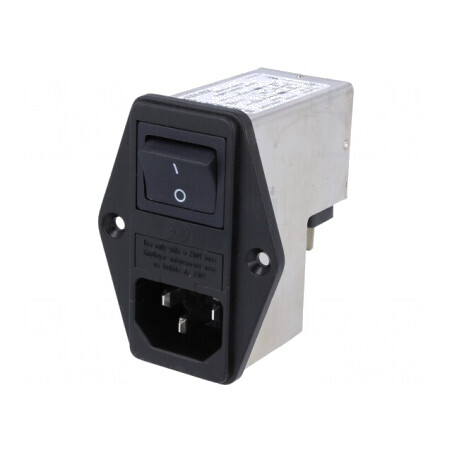 Conector Alimentare AC Soclu Tată 6A 250VAC IEC 60320 | Electronic-mag.ro | Componente Electronice