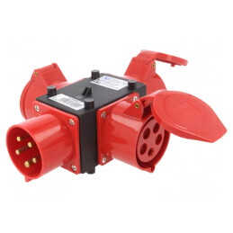 Conector Alimentare AC Trifazat Spliter 32A 400VAC IP44 | Electronic-mag.ro | Componente Electronice