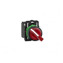 Comutator Rotativ 22mm cu LED Roșu 24V | Electronic-mag.ro | Componente Electronice