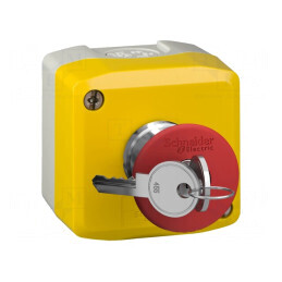 Casetă de Comandă Harmony XB5 cu Buton Ciupercă IP66 | Electronic-mag.ro | Componente Electronice