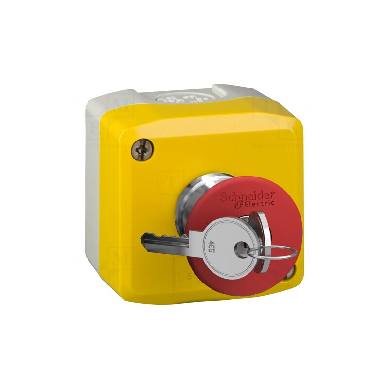 Casetă de Comandă Harmony XB5 cu Buton Ciupercă IP66 | Electronic-mag.ro | Componente Electronice