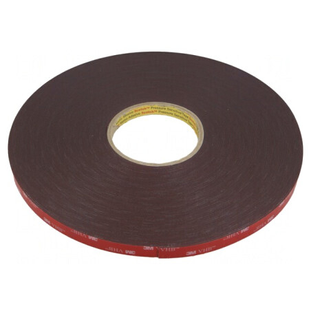 Bandă Adezivă Acrilică Gri 12mm x 33m | Electronic-mag.ro | Componente Electronice