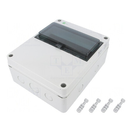 Carcasă pentru aparatură modulară IP65 gri deschis 10 module | Electronic-mag.ro | Componente Electronice