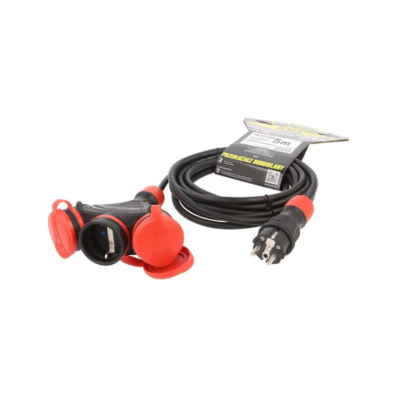 Prelungitor alimentare 3 prize negru 5m | Electronic-mag.ro | Componente Electronice