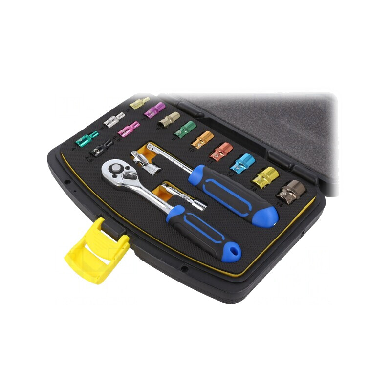 Set chei tubulare 1/4, 17 piese | Electronic-mag.ro | Componente Electronice
