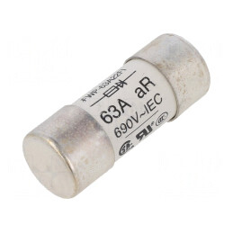 Siguranță ardere rapidă 63A 690V 22,2x58mm | Electronic-mag.ro | Componente Electronice