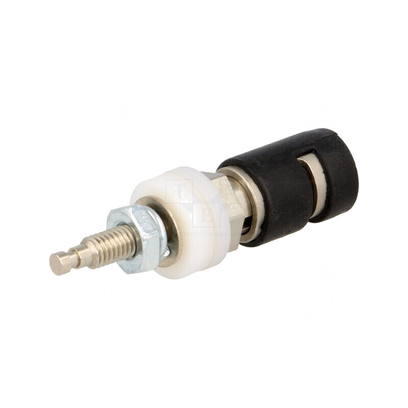 Clemă de laborator neagră 15A 115°C 1,2kV | Electronic-mag.ro | Componente Electronice