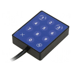 Cititor RFID | 8÷16V | 1-wire | 62,5x50x15,5mm | 105mA | cabluri | 1W-H0-04P-BZ-KPD