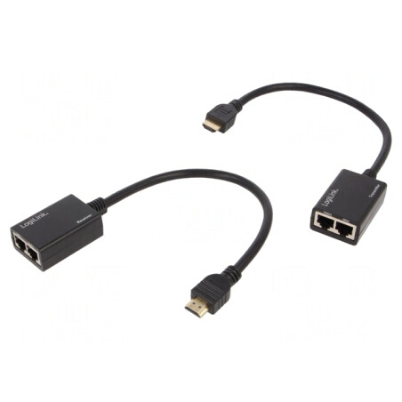 Extender HDMI HDCP RJ45 Negru 30m | Electronic-mag.ro | Componente Electronice