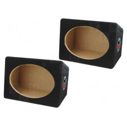 Car loudspeaker enclosure | MDF | black | textil | 6x9" | 3.6l | 2pcs. | KOL69