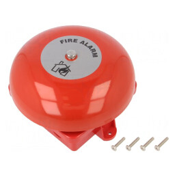 Semnalizator acustic clopot 19-28VDC 95dB IP33C oțel | Electronic-mag.ro | Componente Electronice