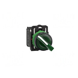 Comutator Rotativ 22mm Verde LED 24V | Electronic-mag.ro | Componente Electronice