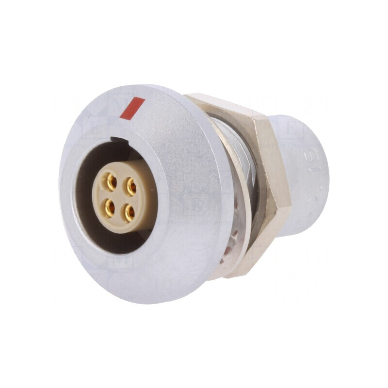 Conector Circular 1B Soclu Mamă 4 PIN 10A Lipire | Electronic-mag.ro | Componente Electronice
