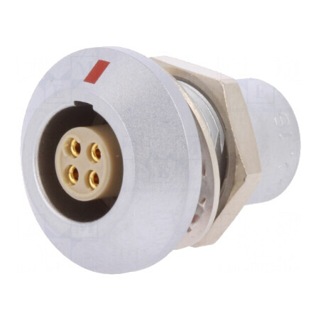 Conector Circular 1B Soclu Mamă 4 PIN 10A Lipire | Electronic-mag.ro | Componente Electronice