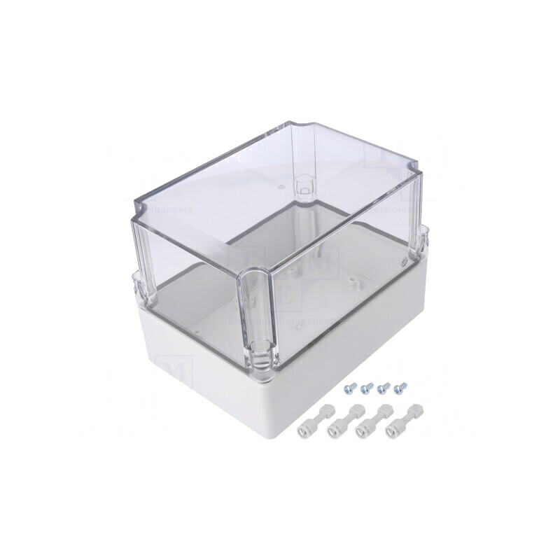 Carcasă universală policarbonat 125mm x 175mm x 125mm transparentă | Electronic-mag.ro | Componente Electronice