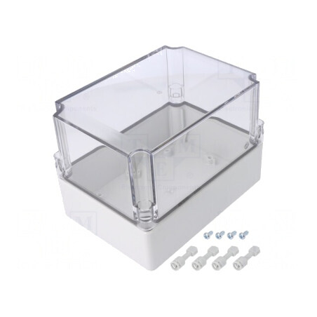 Carcasă universală policarbonat 125mm x 175mm x 125mm transparentă | Electronic-mag.ro | Componente Electronice