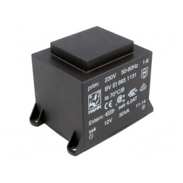 Transformator încapsulat 50VA 230V 12V PCB | Electronic-mag.ro | Componente Electronice
