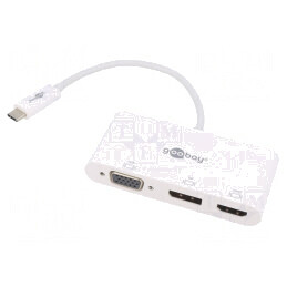 Adaptor DisplayPort HDMI USB Alb 0,15m | Electronic-mag.ro | Componente Electronice