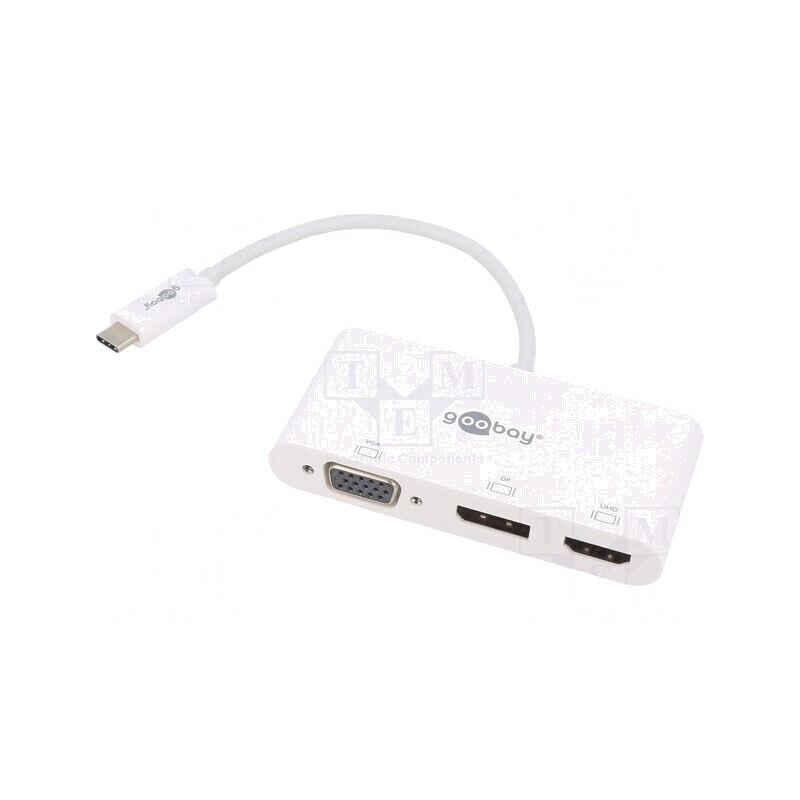 Adaptor DisplayPort HDMI USB Alb 0,15m | Electronic-mag.ro | Componente Electronice
