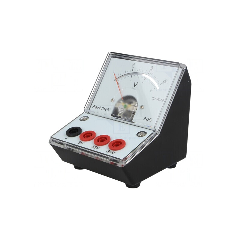 Voltmetru Analog 0-30V 90x106x103mm 2% 50Ω | Electronic-mag.ro | Componente Electronice
