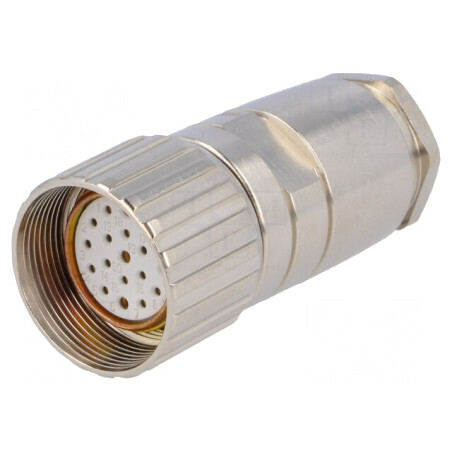 Conector M23 Mufă Mamă 19PIN Lipire pe Cablu Drept | Electronic-mag.ro | Componente Electronice