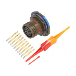 Conector Militar Dimensiune 13 MIL-DTL-38999 Series III Oliv | Electronic-mag.ro | Componente Electronice