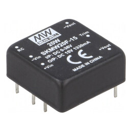 Convertor DC/DC 20W 9-36V la 15V 1330mA | Electronic-mag.ro | Componente Electronice