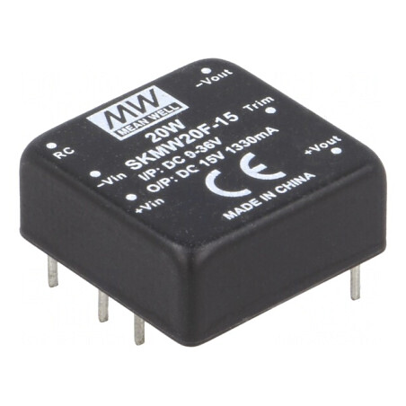 Convertor DC/DC 20W 9-36V la 15V 1330mA | Electronic-mag.ro | Componente Electronice