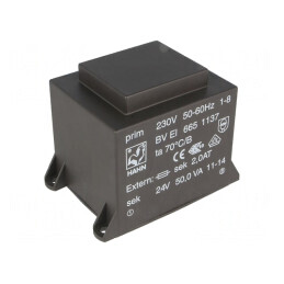 Transformator Încapsulat 50VA 230VAC 24V PCB | Electronic-mag.ro | Componente Electronice