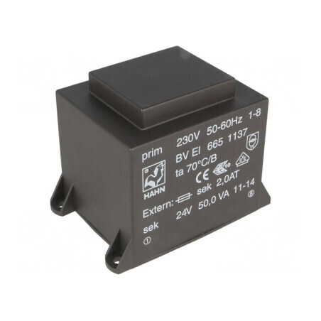 Transformator Încapsulat 50VA 230VAC 24V PCB | Electronic-mag.ro | Componente Electronice