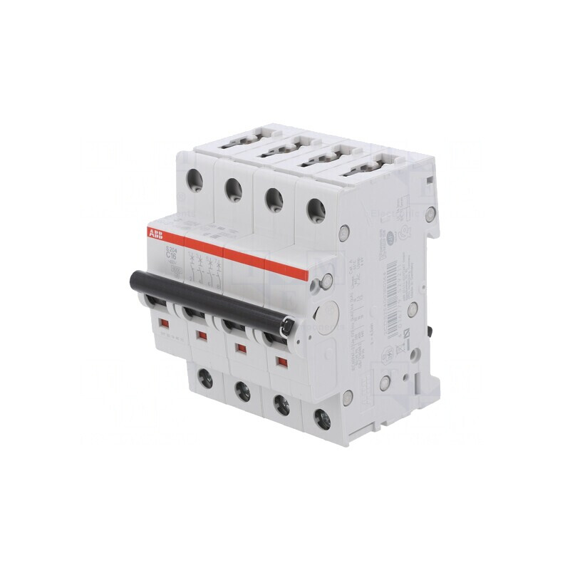 Întrerupător de Supracurent 16A 4P 6kA 230/400VAC | Electronic-mag.ro | Componente Electronice