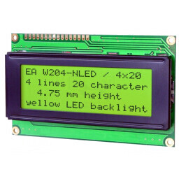 Afişaj LCD Alfanumeric 20x4 Galben-Verde LED | Electronic-mag.ro | Componente Electronice