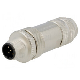 Mufă M12 5-PIN tată Profibus IP67 pe cablu drept | Electronic-mag.ro | Componente Electronice