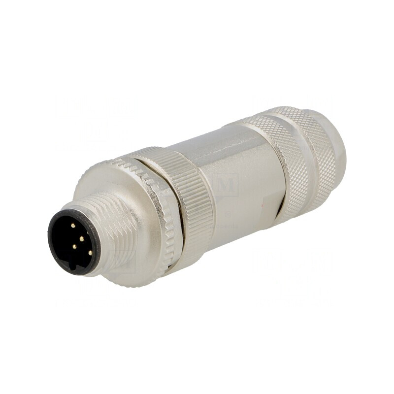 Mufă M12 5-PIN tată Profibus IP67 pe cablu drept | Electronic-mag.ro | Componente Electronice