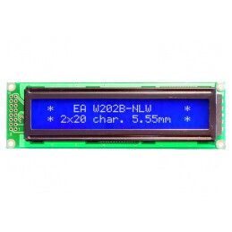 Afișaj LCD Alfanumeric 20x2 Albastru 116x37mm | Electronic-mag.ro | Componente Electronice