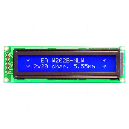 Afișaj LCD Alfanumeric 20x2 Albastru 116x37mm | Electronic-mag.ro | Componente Electronice